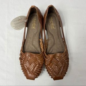 Natural Soul Ladies Brown Slip On Loafers